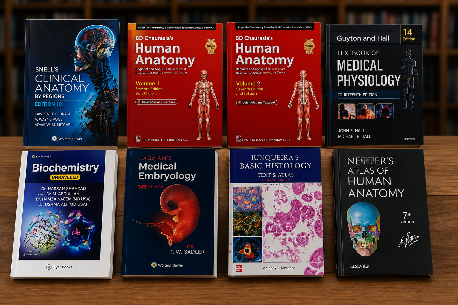 Complete Bundle for 1st Year MBBS – 8 Original Medical Books